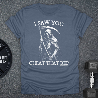 Apocalypse Club Death Saw You Heather Indigo gym t-shirt