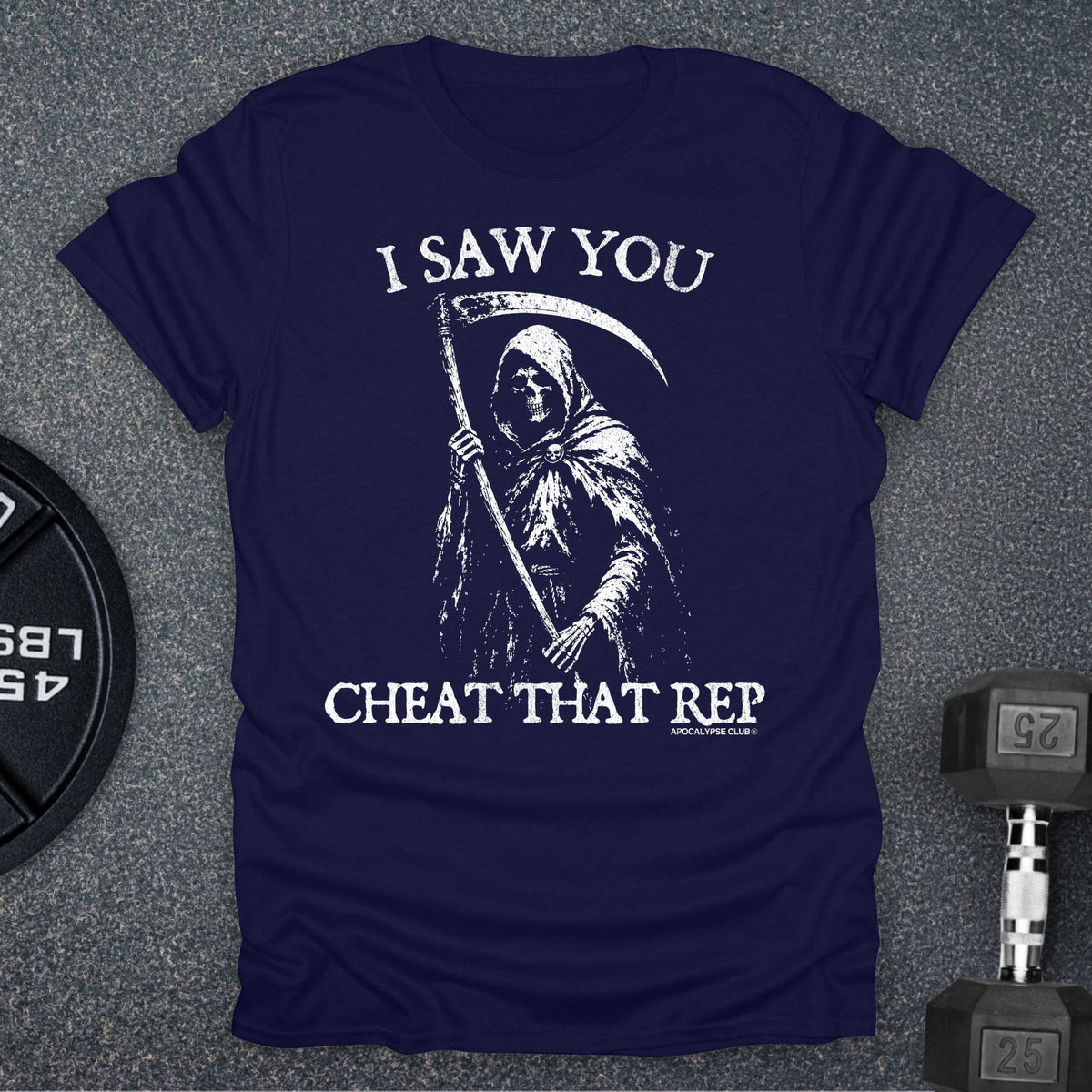 Apocalypse Club Death Saw You Navy gym t-shirt