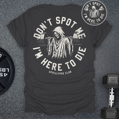 Apocalypse Club Don't Spot Me Crest Club Charcoal gym t-shirt