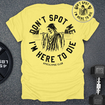 Apocalypse Club Don't Spot Me Crest Club Cornsilk gym t-shirt