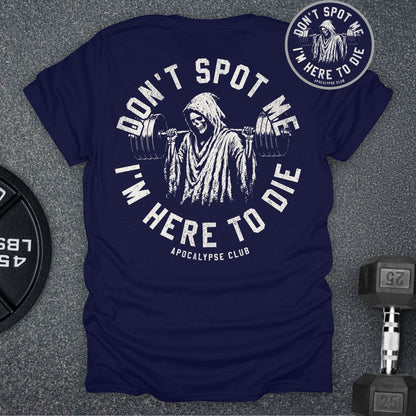 Apocalypse Club Don't Spot Me Crest Club Navy gym t-shirt