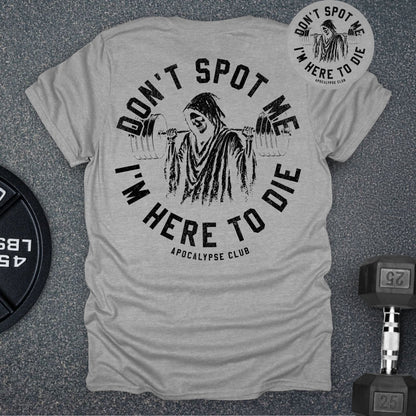 Apocalypse Club Don't Spot Me Crest Club Sport Grey gym t-shirt