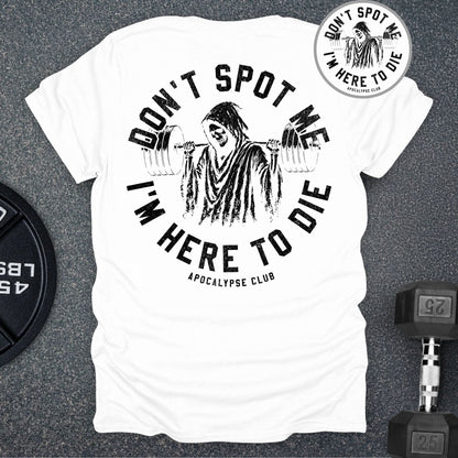 Apocalypse Club Don't Spot Me Crest Club White gym t-shirt