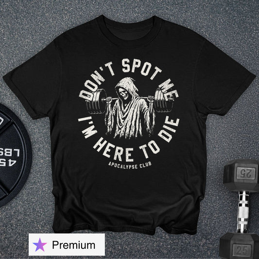 Apocalypse Club Don't Spot Me Crest Premium Black gym t-shirt