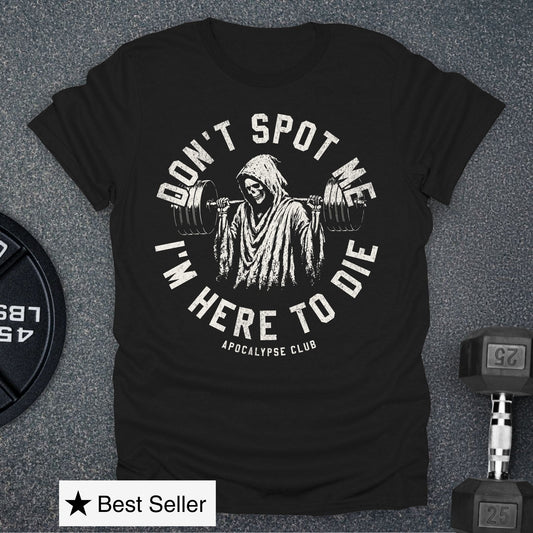 Apocalypse Club Don't Spot Me Crest Black gym t-shirt