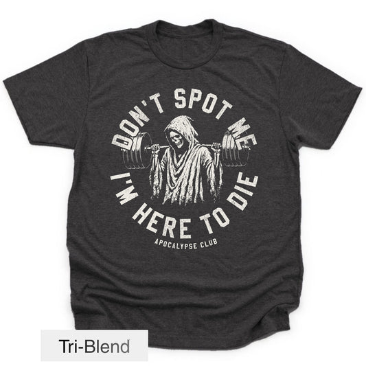 Apocalypse Club Don't Spot Me Crest Vintage Black gym t-shirt