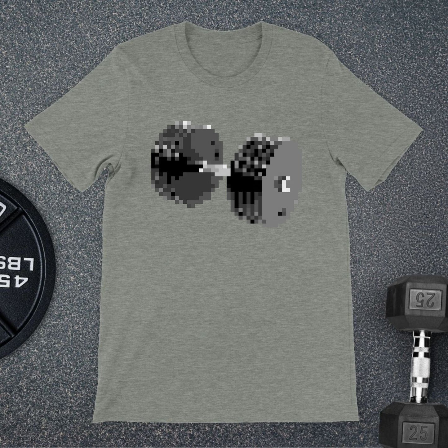 Dumbbell Pixel T-Shirt - Apocalypse Club