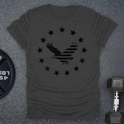 Apocalypse Club Eagle Republic Charcoal gym t-shirt