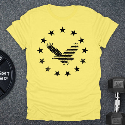 Apocalypse Club Eagle Republic Cornsilk gym t-shirt