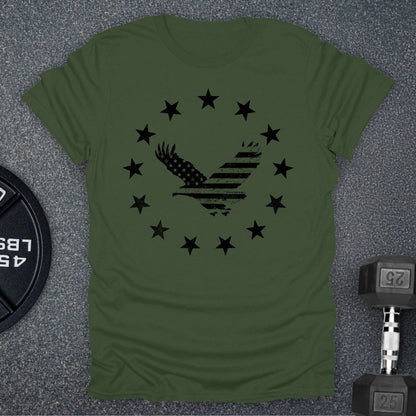 Apocalypse Club Eagle Republic Military Green gym t-shirt