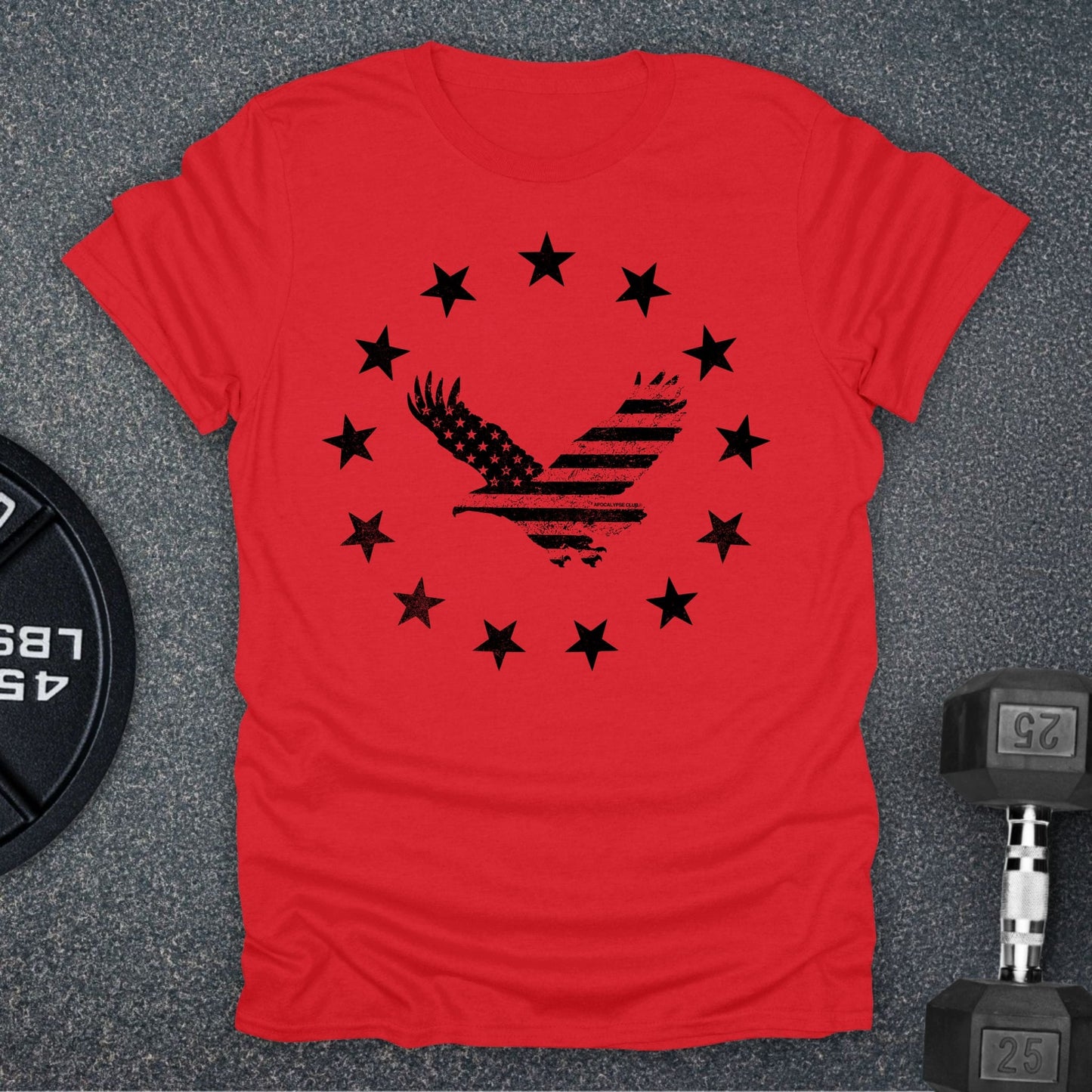 Apocalypse Club Eagle Republic Red gym t-shirt