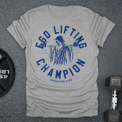 Apocalypse Club Ego Lifting Champion Sport Grey gym t-shirt
