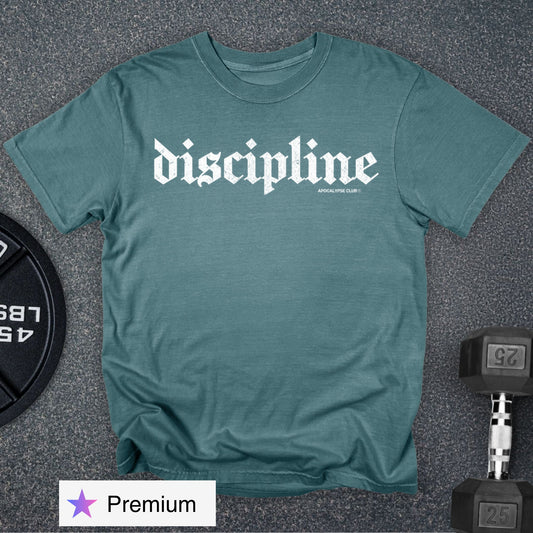 Apocalypse Club Fall Discipline Premium Blue Spruce gym t-shirt