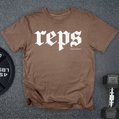 Apocalypse Club Fall Reps Premium Espresso gym t-shirt