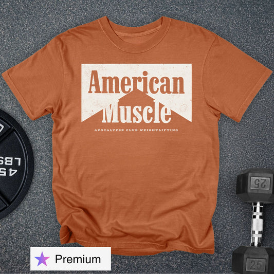 Apocalypse Club Fall Western American Muscle Premium Yam gym t-shirt