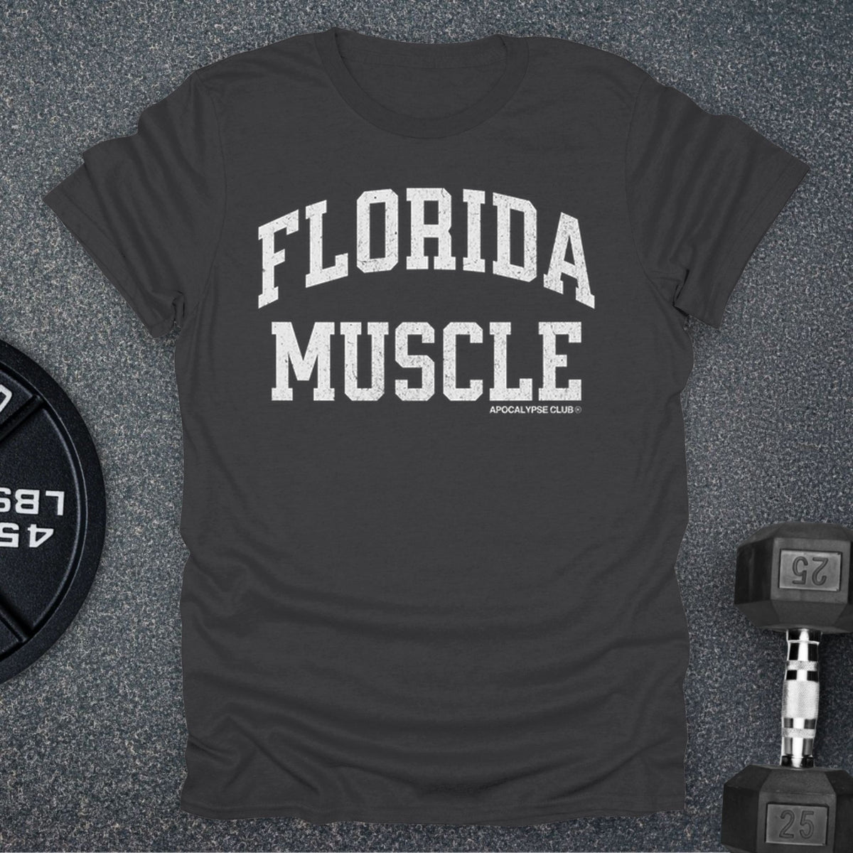 Apocalypse Club Florida Muscle Charcoal gym t-shirt