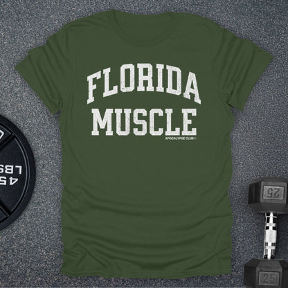 Apocalypse Club Florida Muscle Military Green gym t-shirt