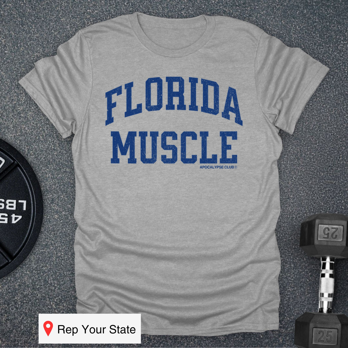 Apocalypse Club Florida Muscle Sport Grey gym t-shirt