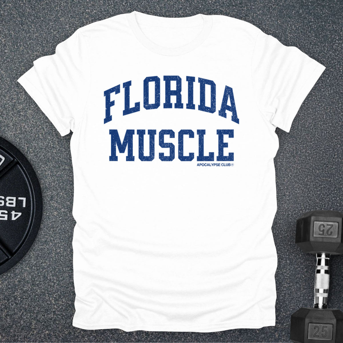 Apocalypse Club Florida Muscle White gym t-shirt