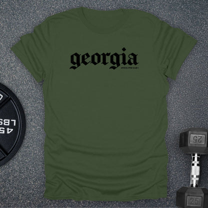 Apocalypse Club Georgia DNA Military Green gym t-shirt