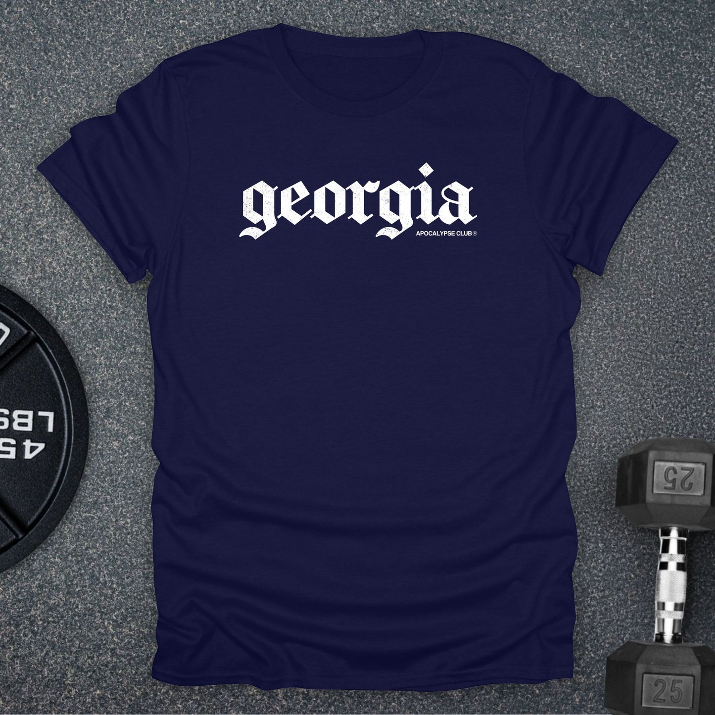 Apocalypse Club Georgia DNA Navy gym t-shirt