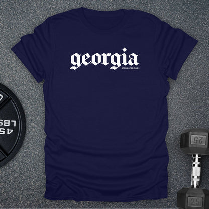 Apocalypse Club Georgia DNA Navy gym t-shirt