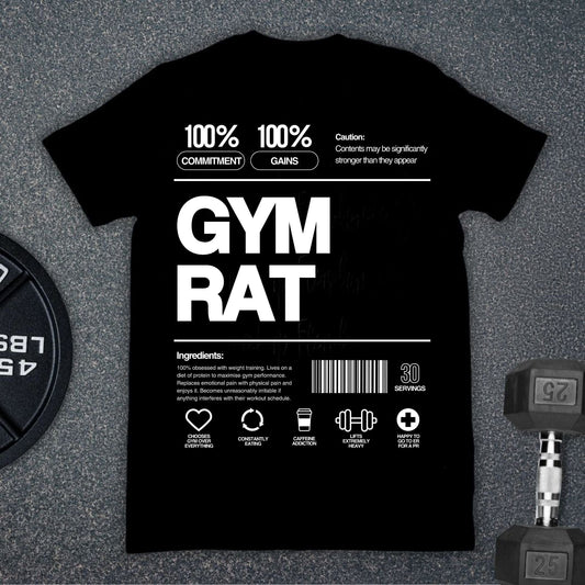 Gym Rat T-Shirt Black - Apocalypse Club