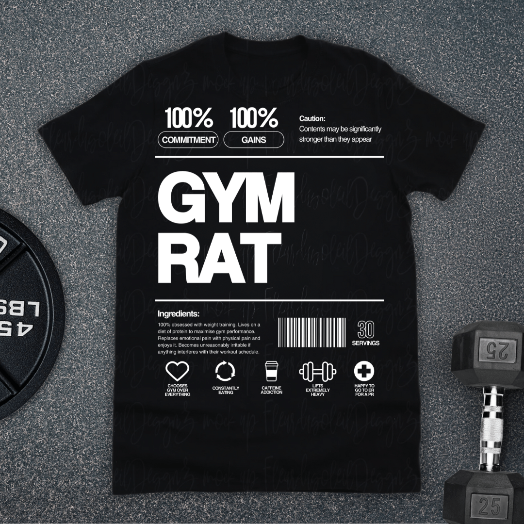 Gym Rat T-Shirt Black - Apocalypse Club