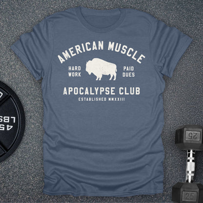 Apocalypse Club Heartland Heather Indigo gym t-shirt