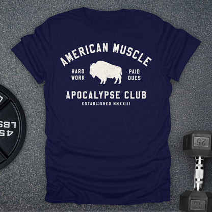 Apocalypse Club Heartland Navy gym t-shirt
