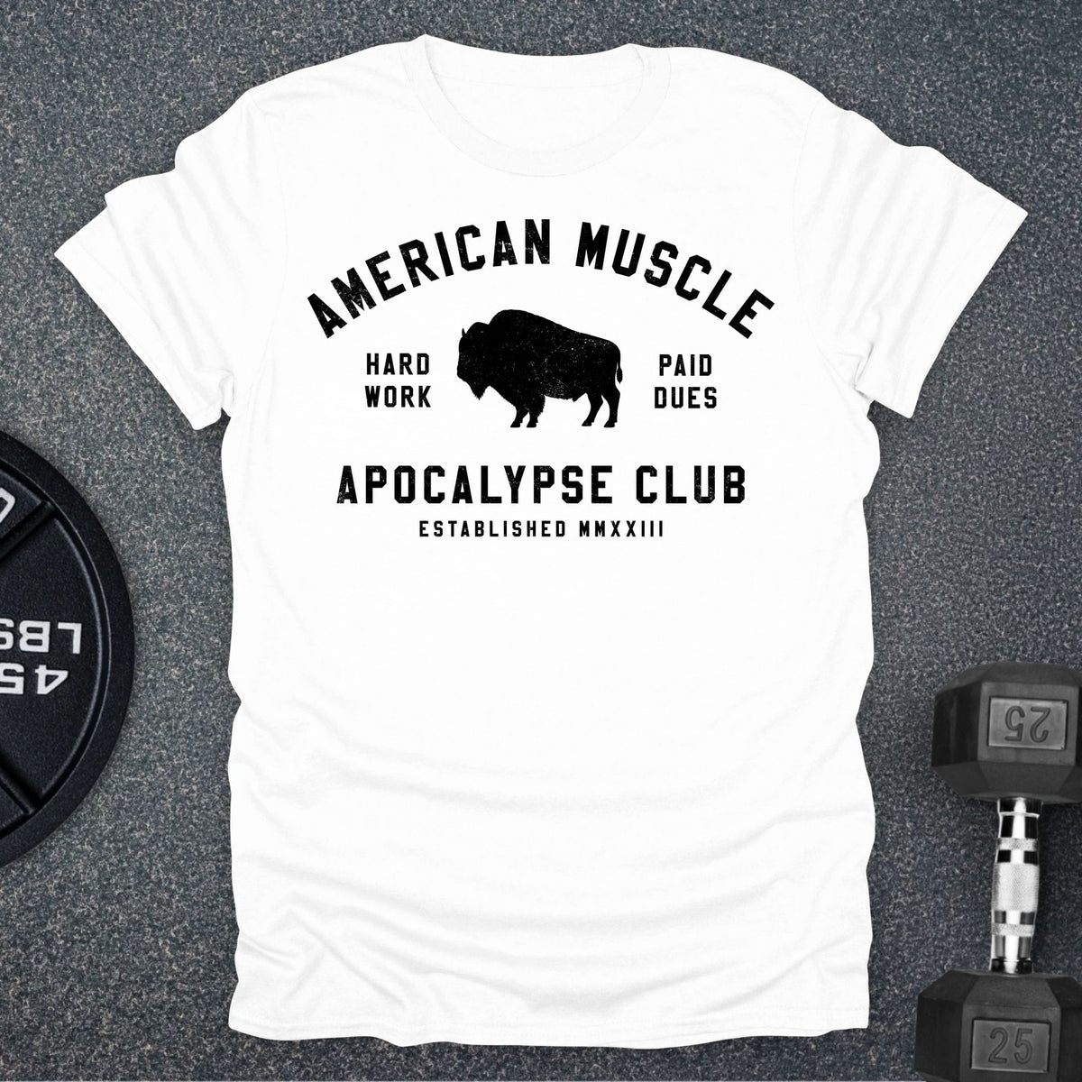 Apocalypse Club Heartland White gym t-shirt