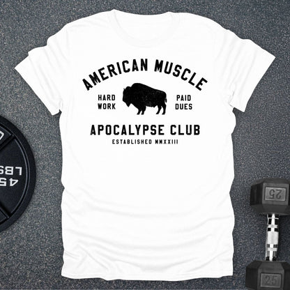 Apocalypse Club Heartland White gym t-shirt