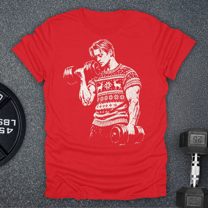 Apocalypse Club Home Lifting Alone Red gym t-shirt