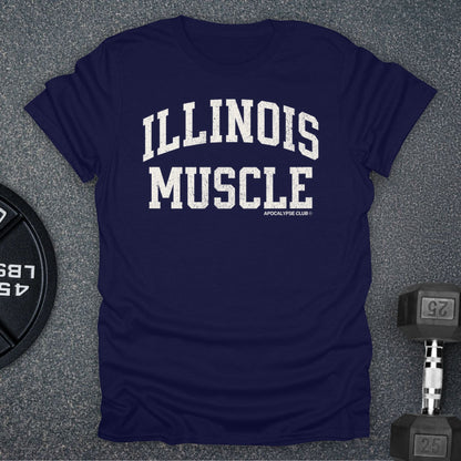 Apocalypse Club Illinois Muscle Navy gym t-shirt