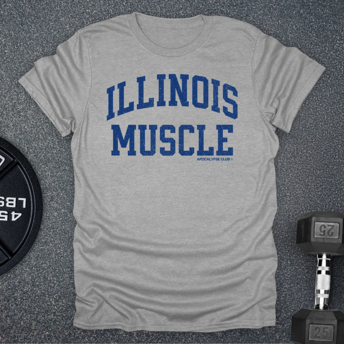Apocalypse Club Illinois Muscle Sport Grey gym t-shirt
