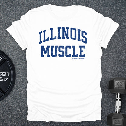 Apocalypse Club Illinois Muscle White gym t-shirt