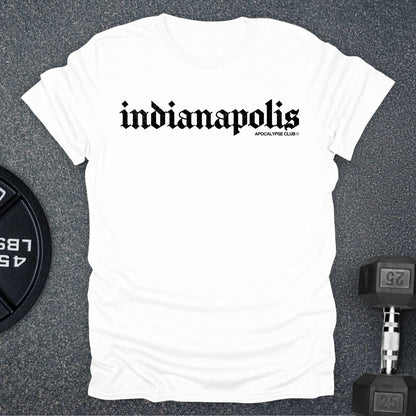 Apocalypse Club Indianapolis White gym t-shirt