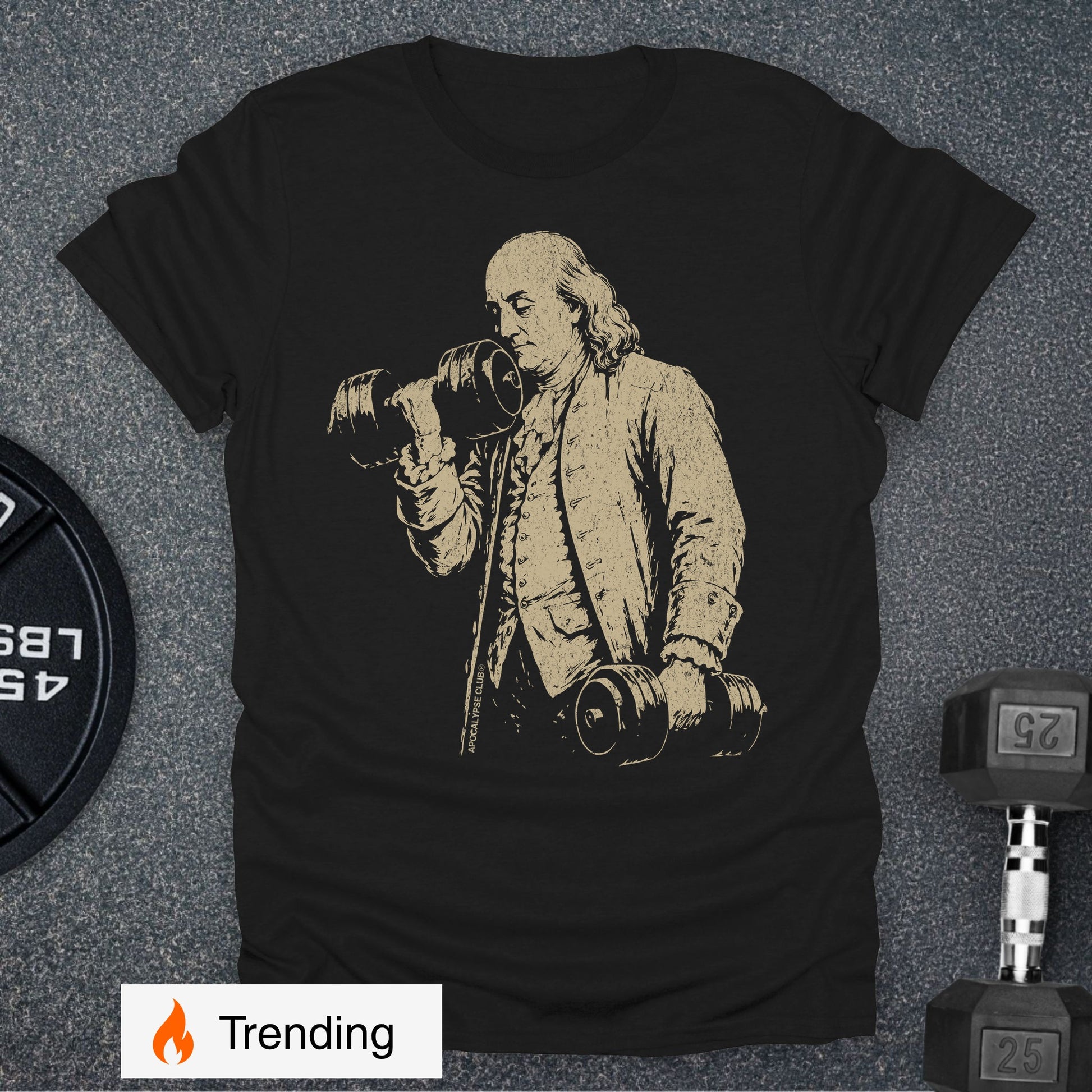Apocalypse Club Jefferson Iron Black gym t-shirt