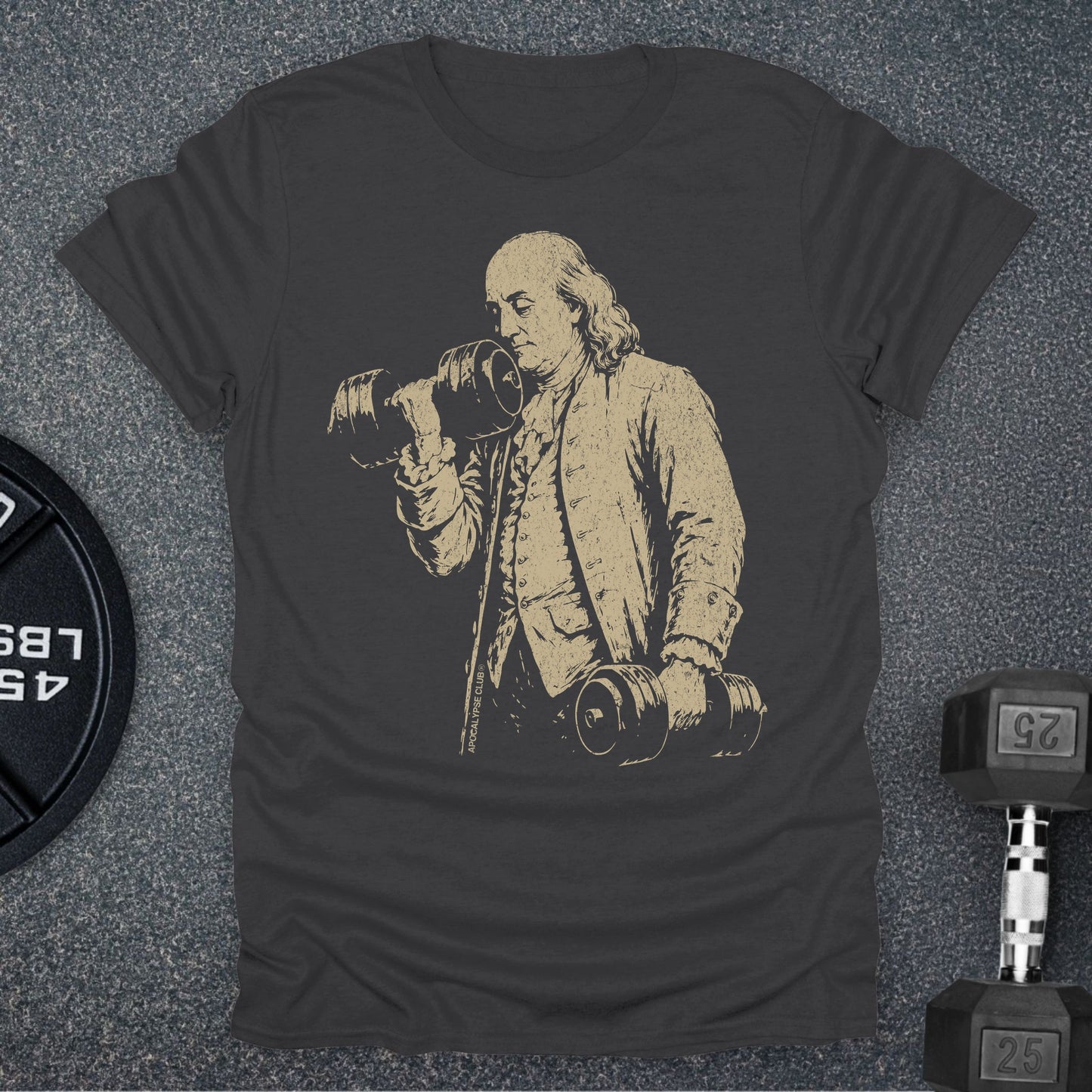 Apocalypse Club Jefferson Iron Charcoal gym t-shirt