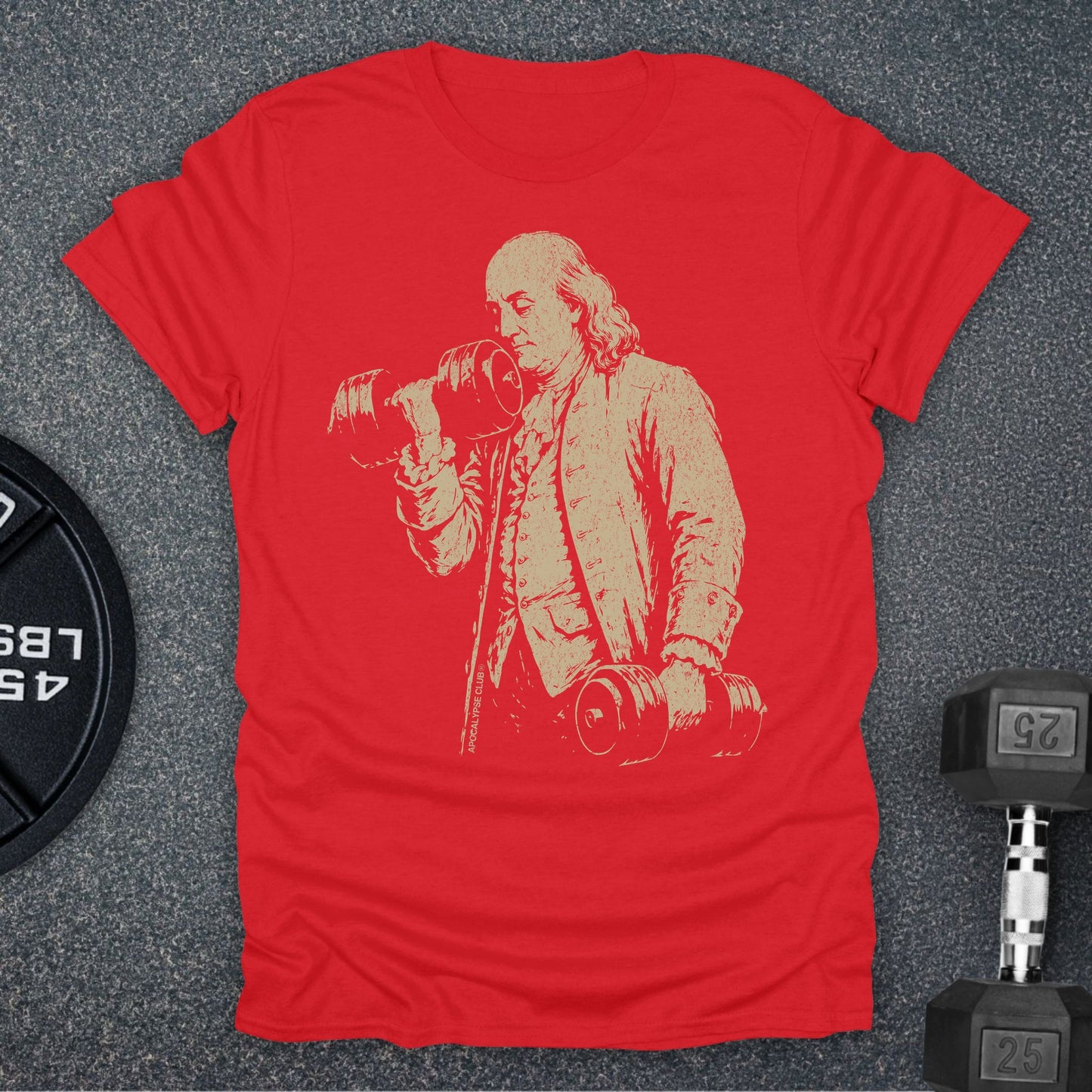 Apocalypse Club Jefferson Iron Red gym t-shirt