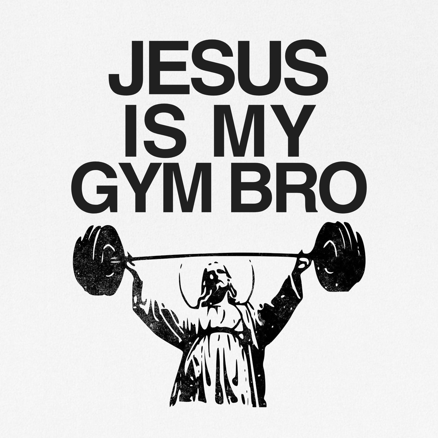 Jesus Is My Gym Bro Muscle Tank White - Apocalypse Club