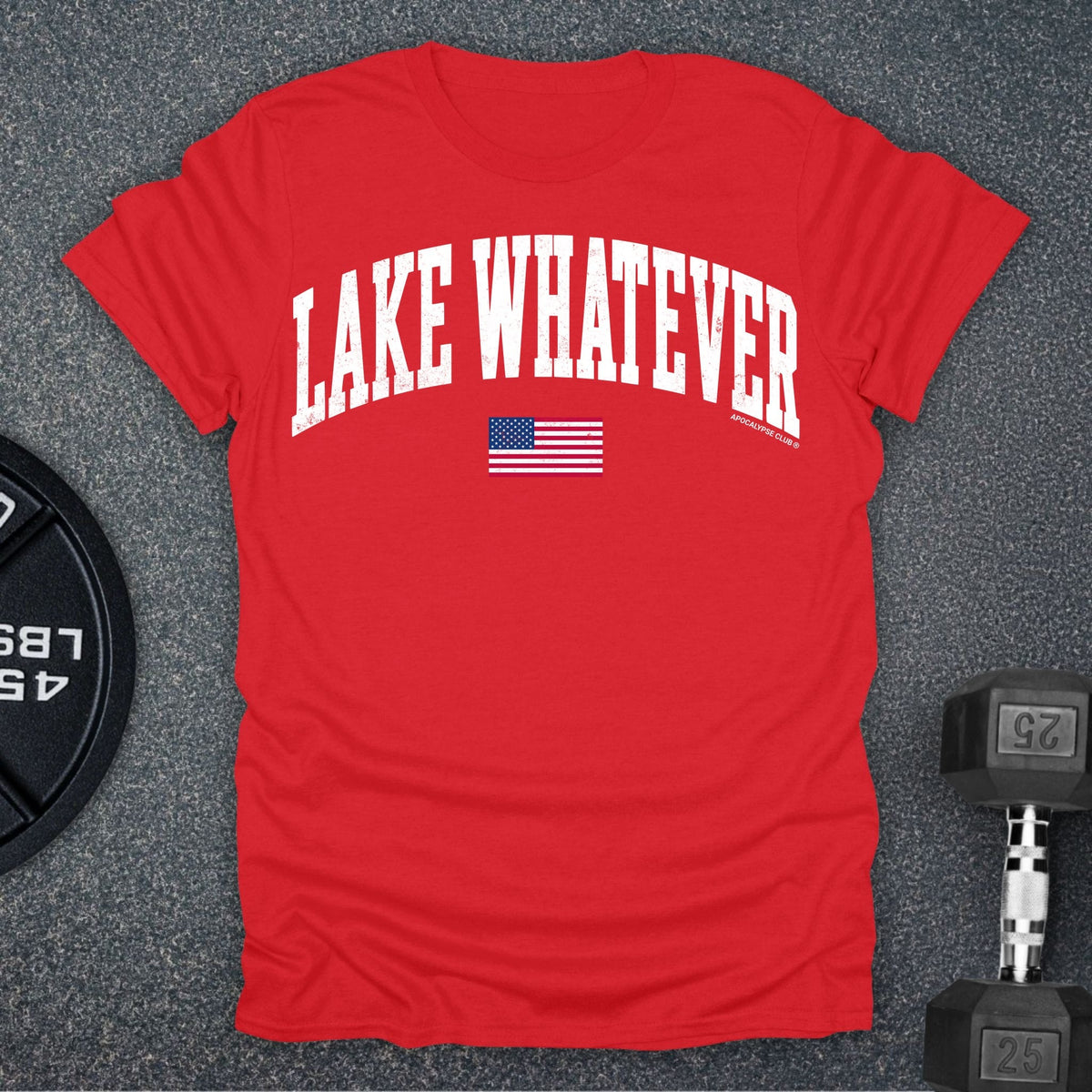 Apocalypse Club Lake Whatever Red gym t-shirt