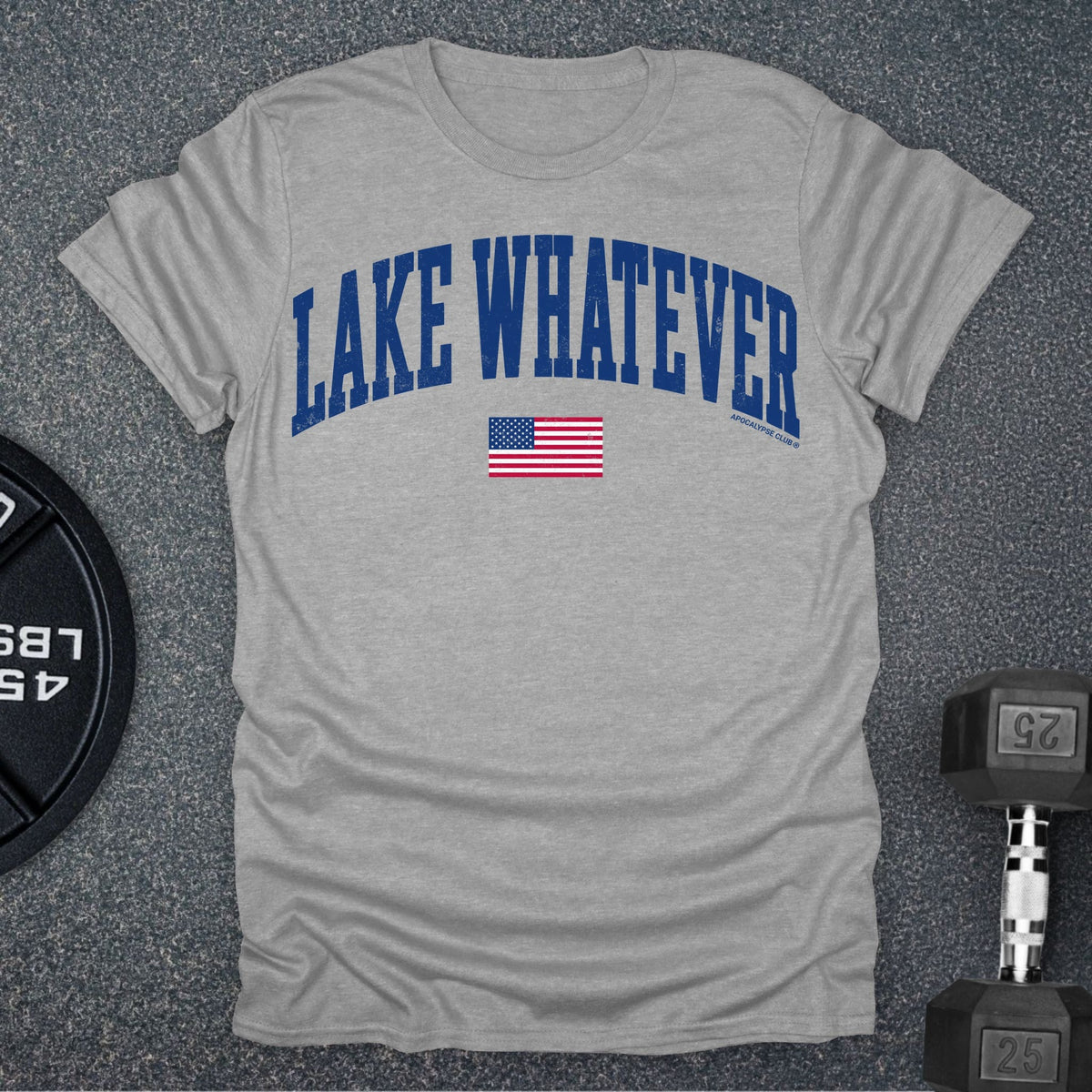 Apocalypse Club Lake Whatever Sport Grey gym t-shirt