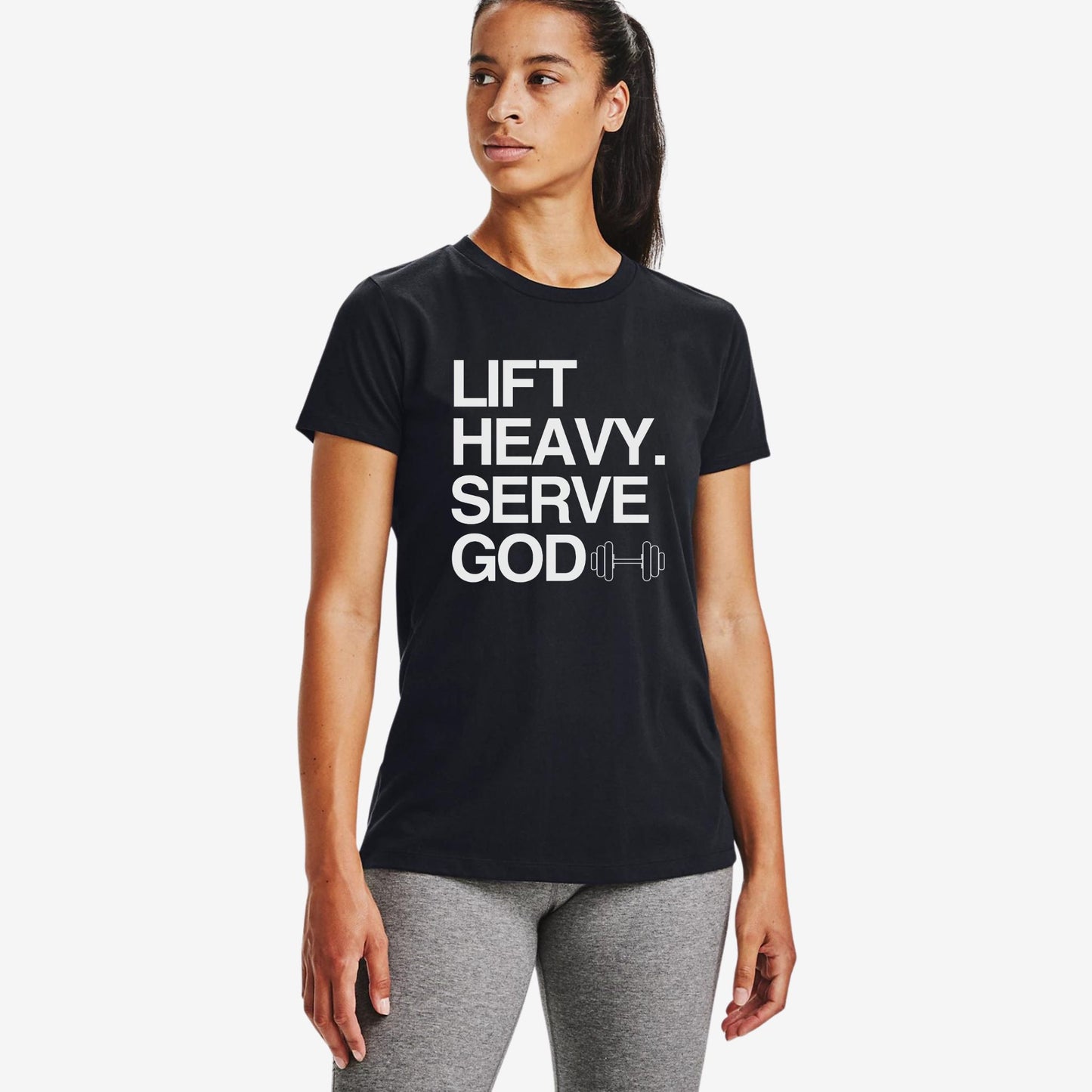 Lift Heavy Serve God Gym T-Shirt