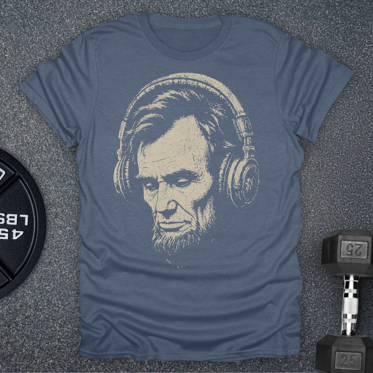 Apocalypse Club Locked In Abe Heather Indigo gym t-shirt