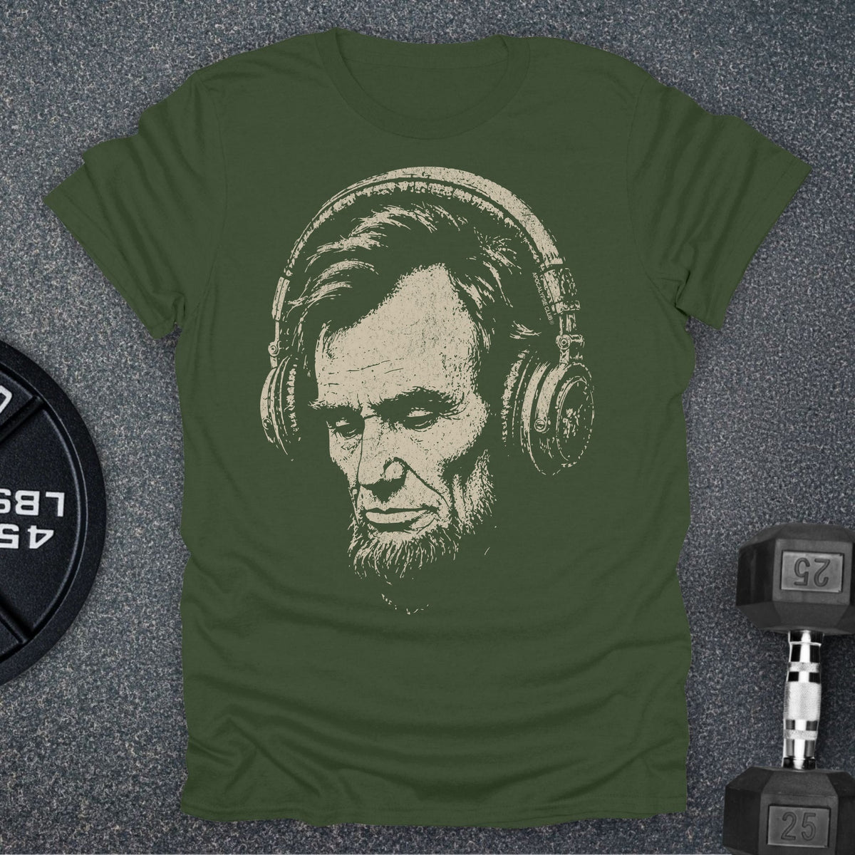 Apocalypse Club Locked In Abe Military Green gym t-shirt