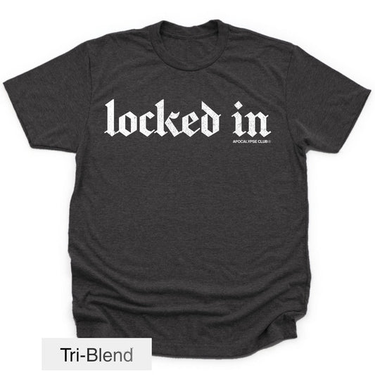 Apocalypse Club Locked In Vintage Black gym t-shirt