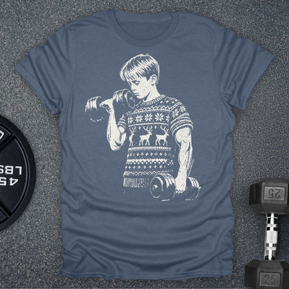 Apocalypse Club Macaulay Bulkin Season Heather Indigo gym t-shirt
