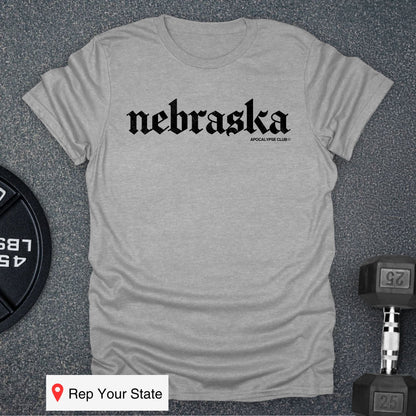 Apocalypse Club Nebraska Sport Grey gym t-shirt