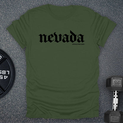 Apocalypse Club Nevada Military Green gym t-shirt